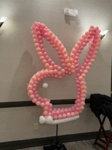 Playboy bunny balloon sculpture