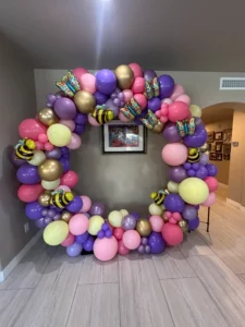 baby naming balloon decor