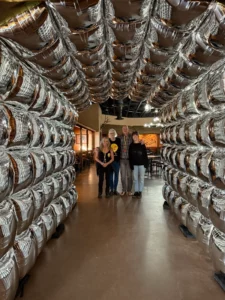 Walk thur foil balloon tunnel