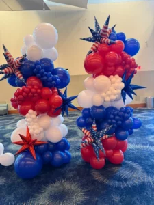 Patriotic Balloon Columns