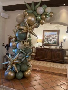 bachelorette and shower balloon decor 