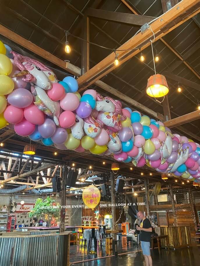 Unicorn balloon drop