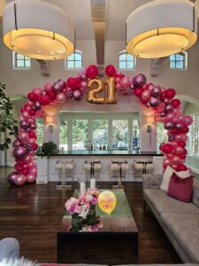 21st birthday balloon garland