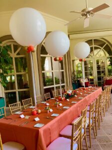 elegant Balloon Centerpieces for a luncheon