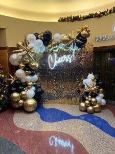 Balloons with neon signs