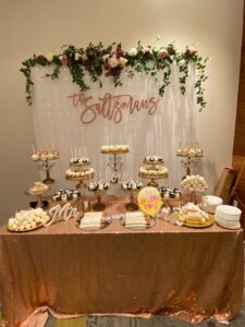 lighted fabric backdrop