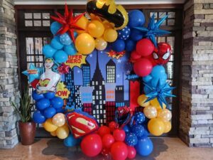 superhero Balloon Backdrops
