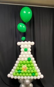 science beaker made of Balloons