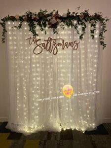 lighted fabric backdrop