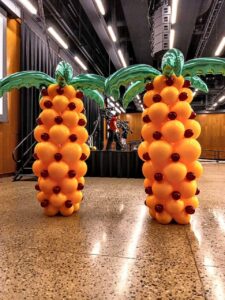 giant pineapples made of ballons