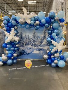 winter wonderland Balloon Arches backdrop