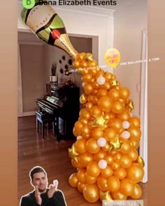 champagne pour Balloons, champagne Balloon Arches