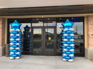 foil Balloon Columns, latex free Balloons