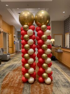 elegant Balloon decorations in a corporate setting