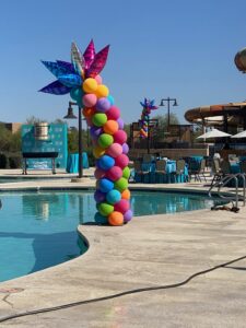 poolside Balloon decorations