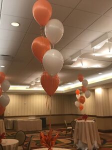 staggered Balloon bouquets