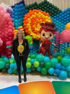 candyland christmas theme with Balloon man