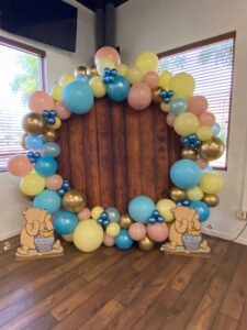 pooh themed Balloon Backdrops