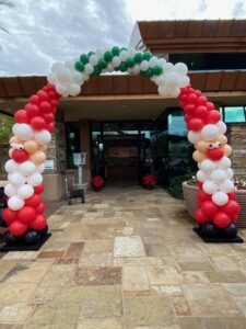 santa ballloon arch, christmas Balloons