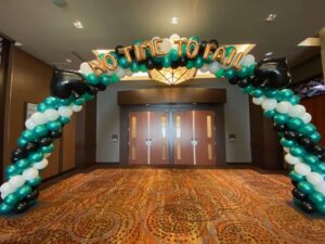 customized Balloon Arches greets guests