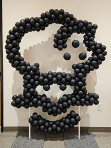 crumbl cookie logo in black Balloon