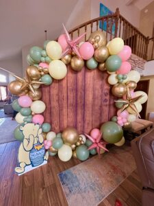 pooh themed Balloon Backdrops