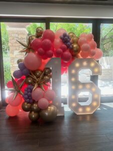 sweet 16 Birthday Balloons decor