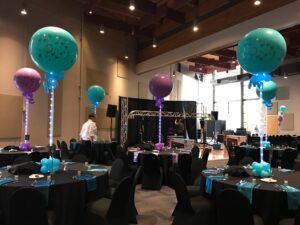 music theme Balloon Centerpieces
