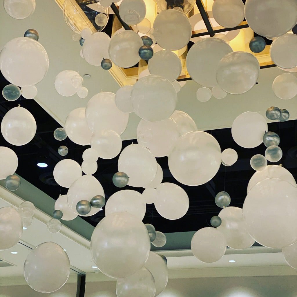 Balloon bubbles on the ceiling