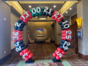 roulette wheel Balloon Arches entrance