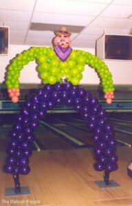 western theme Balloon decorations at a bowling alley