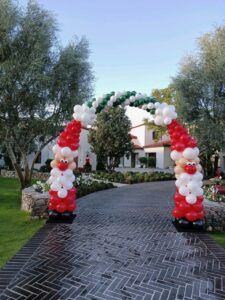 santa Balloon Arches