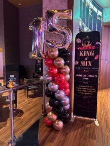 Balloon column with number topper