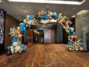 Balloon Arches with writing