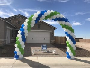 home for sale Balloon Arches marks the model home