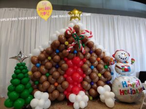 gingerbread house made of Balloons