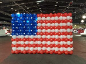 american flag Balloon wall