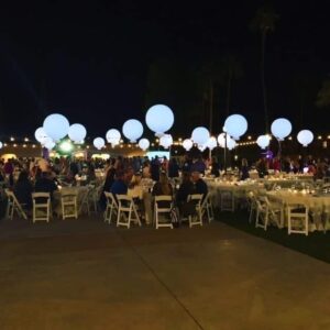 lighted Balloon Centerpieces for an outdoor wedding