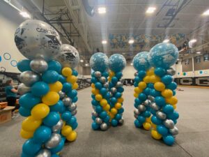 Balloon Columns for graduation ceremony