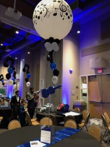music theme Balloon Centerpieces