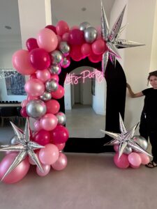 Balloon Garlands with neon