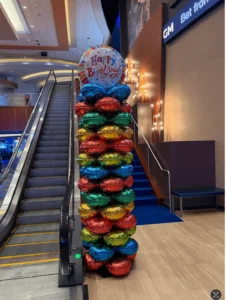 magic arch multi color foil balloons